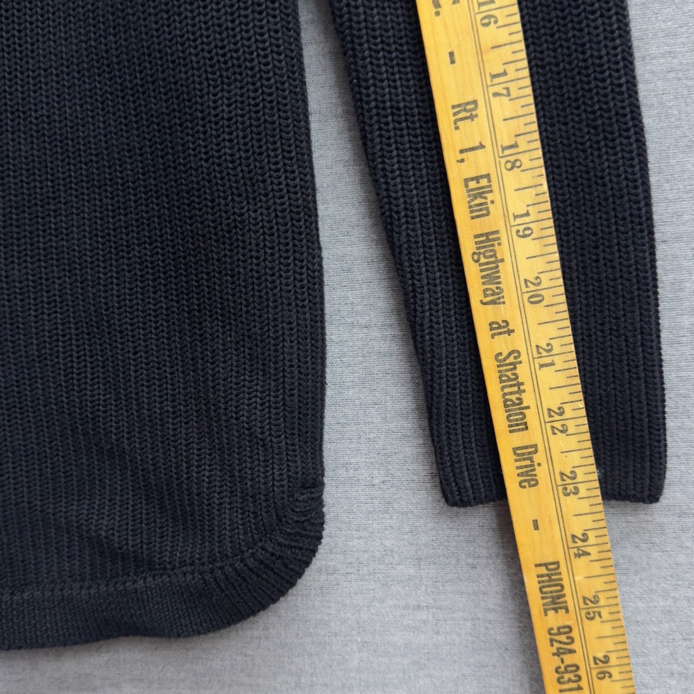 Talbots Black Cowl Neck‎ Ribbed Chevron Knit Sweater Women's Size XS - Picture 8 of 10